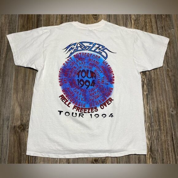 Vintage 1994 Eagles When Hell Freezes Over Tour Shirt Size XL Band Music - Picture 2 of 10